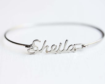 Sheila Name Bracelet Silver, Name Bracelet, Vintage Name Bracelet Silver, Vintage Name Bracelet, Silver Bracelet, Vintage Bracelet