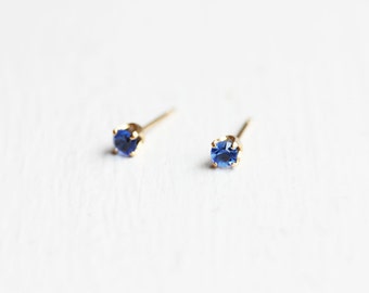 Blue Crystal Studs, Tiny Crystal Studs, Small Crystal Studs, Blue Studs, Gold Crystal Studs, Blue Gold Studs, Crystal Studs, Delicate Studs