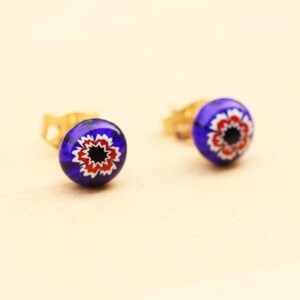 Blue Flower Studs image 2