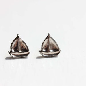 Silver Ship Studs, Sailboat Studs, Boat Studs, Sailing Studs, Sailing, Silver Studs, Ship Studs image 1