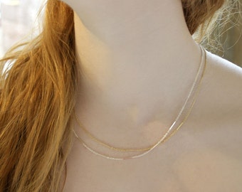 Chain Link Necklace, Short Chain Necklace, Gold Filled Chain Necklace, Sterling Silver Chain Necklace, Chain Necklace, Chain Choker Necklace