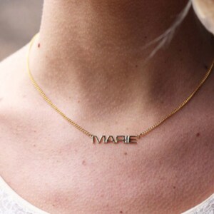 Laura Name Necklace Gold, Name Necklace, Vintage Name Necklace Gold, Vintage Name Necklace, Gold Necklace, Vintage Necklace image 4