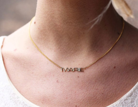 Rachael Name Necklace Gold Name 