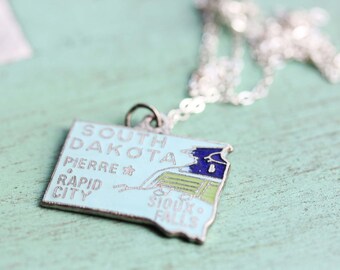 State Charm Necklace - South Dakota