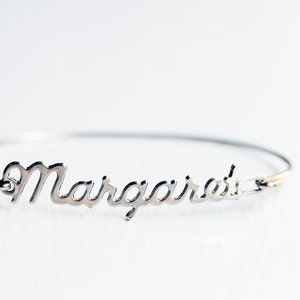 Margaret Name Bracelet Silver, Name Bracelet, Vintage Name Bracelet Silver, Vintage Name Bracelet, Silver Bracelet, Vintage Bracelet