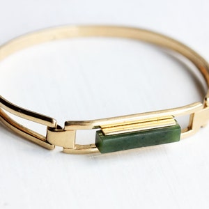 Jade Bar Bracelet, Jade Green Bracelet, Gold Cuff Bracelet, Stone Cuff Bracelet, Small Bar Bracelet, Gold Jade Bracelet, Green Bracelet