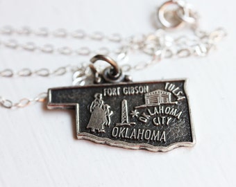 State Charm Necklace - Oklahoma