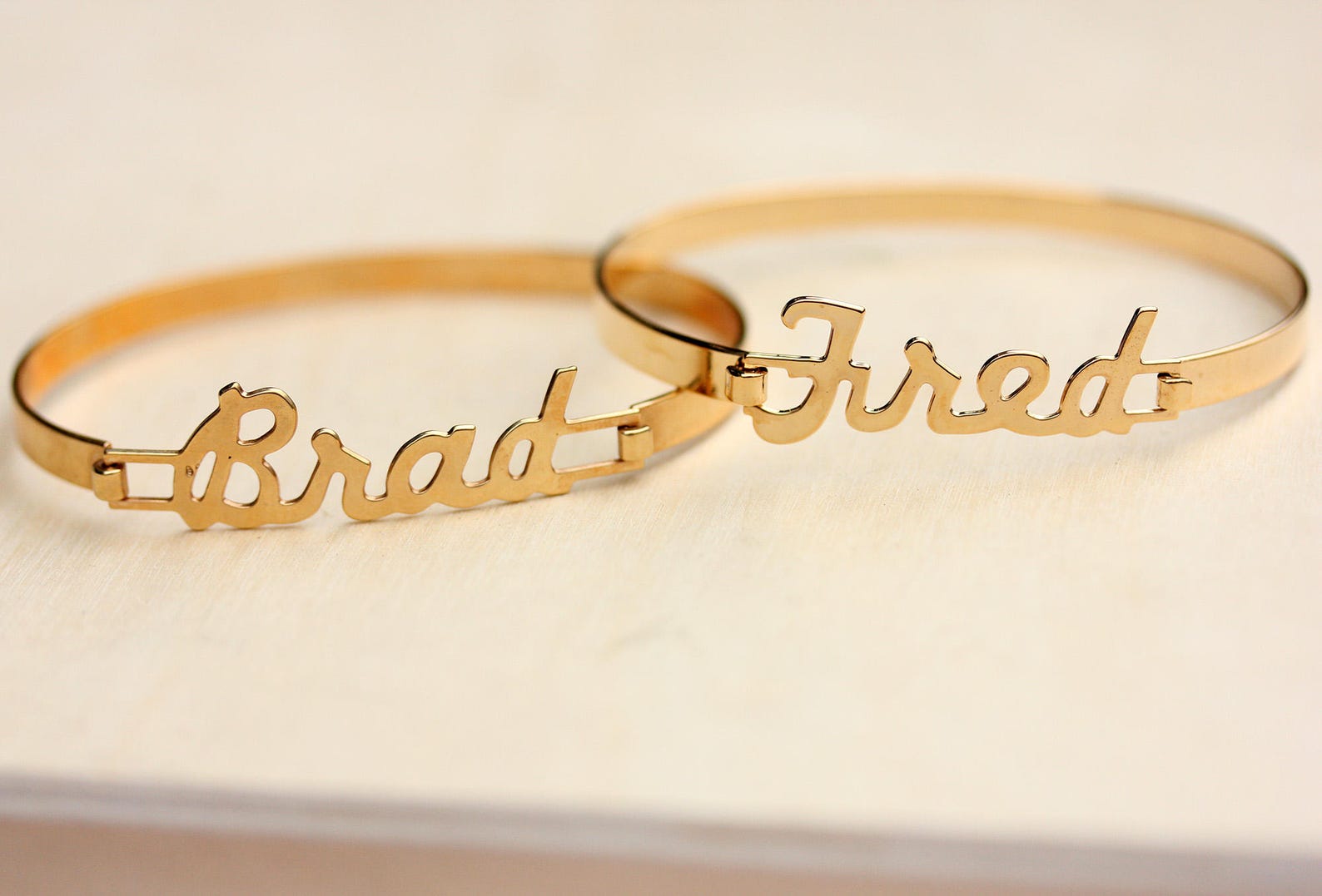 Esclava With Mens Name Bracelet Gold Men's Solid Metal Custom Name