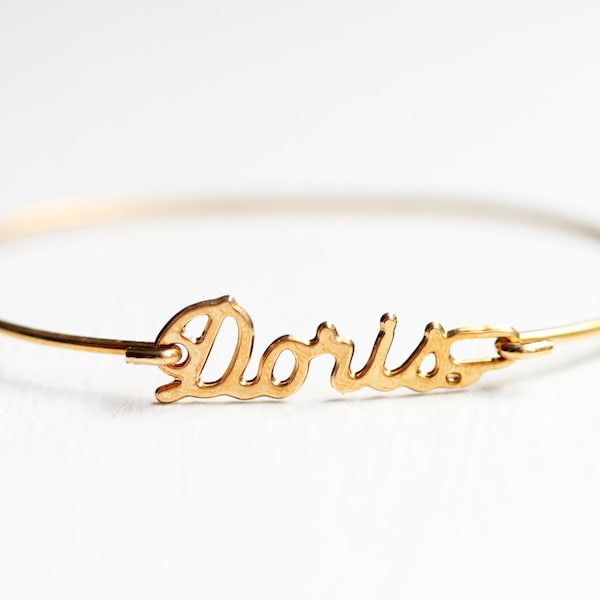 Doris Name Bracelet Gold, Name Bracelet, Vintage Name Bracelet Gold, Vintage Name Bracelet, Gold Bracelet, Vintage Bracelet