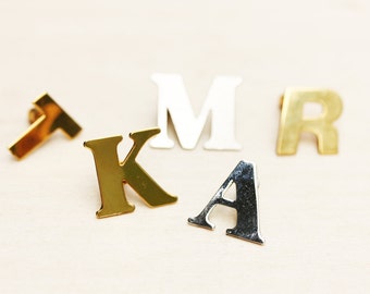 Gold Initial Pin, Initial Pin, Gold Letter Pin, Silver Initial Pin, Vintage Initial Pin, Brooch