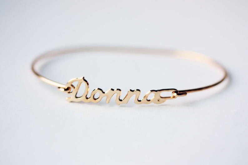 Donna Name Bracelet Gold, Name Bracelet, Vintage Name Bracelet Gold, Vintage Name Bracelet, Gold Bracelet, Vintage Bracelet image 2