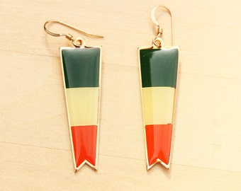 Vintage Irish Flag Earrings