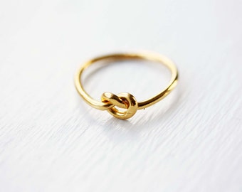 Bague noeud or, bague noeud argent, bague noeud délicat, bague noeud vintage, bague noeud amour, bague noeud amour or, tailles 4,5,6, argent ou or