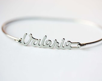 Valerie Name Bracelet Silver, Name Bracelet, Vintage Name Bracelet Silver, Vintage Name Bracelet, Silver Bracelet, Vintage Bracelet