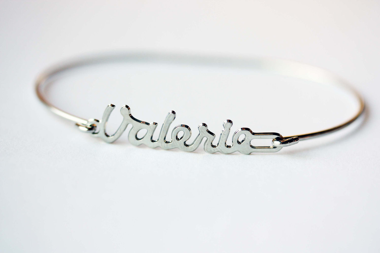 Bracelet Enfant Gourmette Ancien En Argent 925 - Prénom Valérie - 5,05 Cm - Occasion