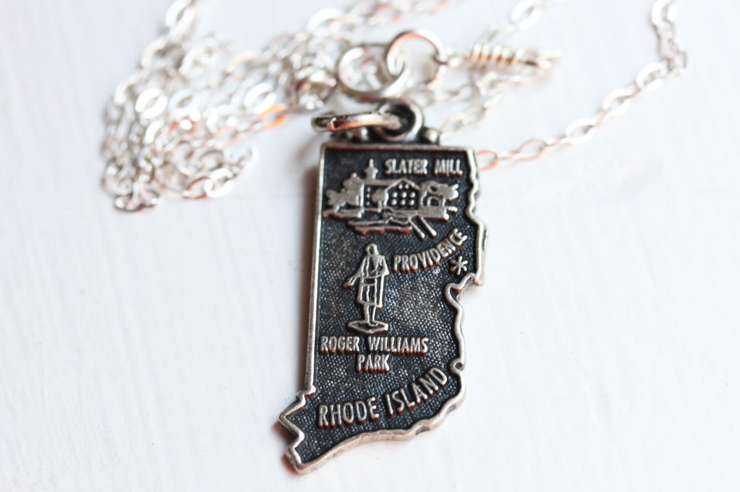 Oxidized Rhode Island State Charm main image 1