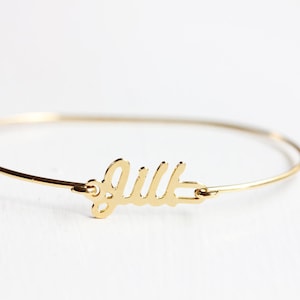 Jill Name Bracelet Gold, Name Bracelet, Vintage Name Bracelet Gold, Vintage Name Bracelet, Gold Bracelet, Vintage Bracelet