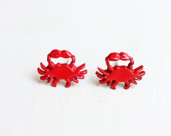 Red Crab Studs, Crab Studs, Maryland Studs, Maryland Earrings, Crab Earrings, Nautical Studs, Beach Earrings, Summer Earrings, Crab