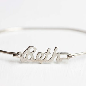 Beth Name Bracelet Silver, Name Bracelet, Vintage Name Bracelet Silver, Vintage Name Bracelet, Silver Bracelet, Vintage Bracelet