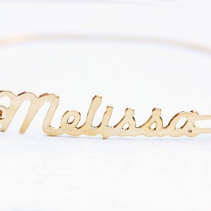 Melissa Name Bracelet Gold, Name Bracelet, Vintage Name Bracelet Gold, Vintage Name Bracelet, Gold Bracelet, Vintage Bracelet