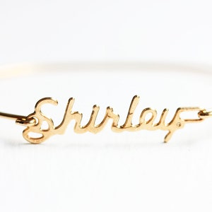 Shirley Name Bracelet Gold, Name Bracelet, Vintage Name Bracelet Gold, Vintage Name Bracelet, Gold Bracelet, Vintage Bracelet