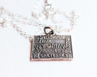State Charm Necklace - Wyoming