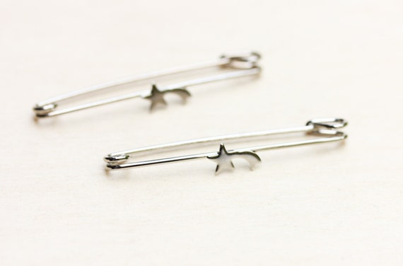 Safety Pin, Star Pin, Shooting Star Pin, Safety Pi