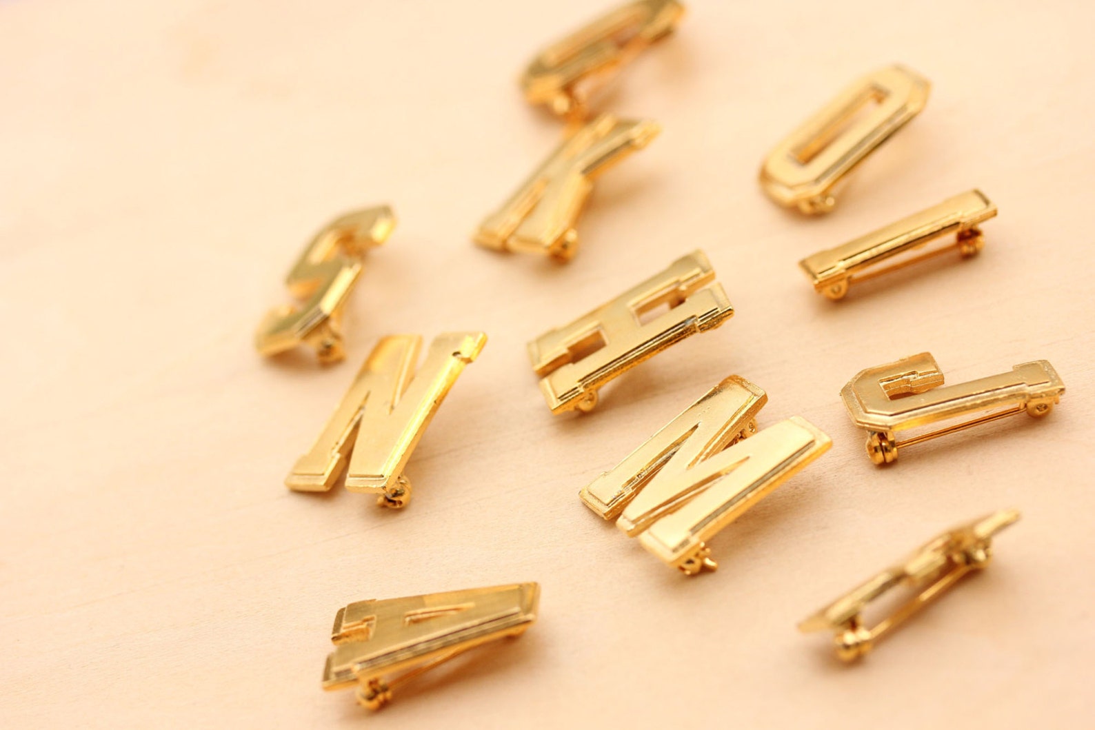 Letter Pin Gold Gold Letter Pin Gold Initial Pin Initial Etsy