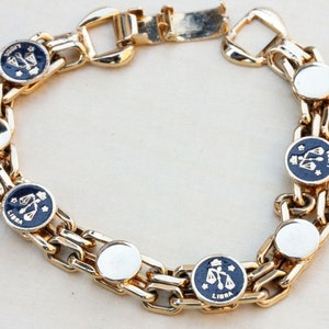 Libra Zodiac Bracelet: White Gold Letter Beads with Sunstone and