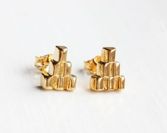 Gold Triangle Studs