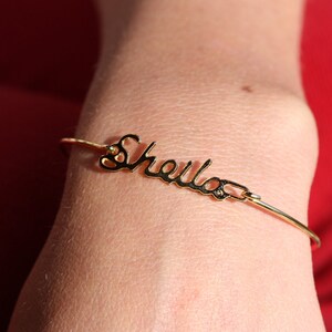 Sheila Name Bracelet Gold, Name Bracelet, Vintage Name Bracelet Gold, Vintage Name Bracelet, Gold Bracelet, Vintage Bracelet image 2