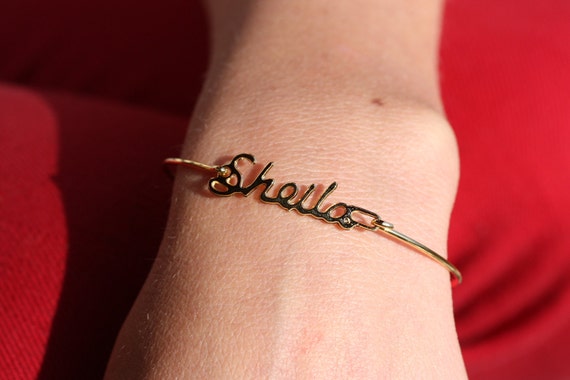 Sheila Name Bracelet Gold, Name Bracelet, Vintage… - image 2