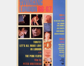 Tonite Let's All Make Love in London — Rare Vintage 1995 Japanese Chirashi Movie Poster