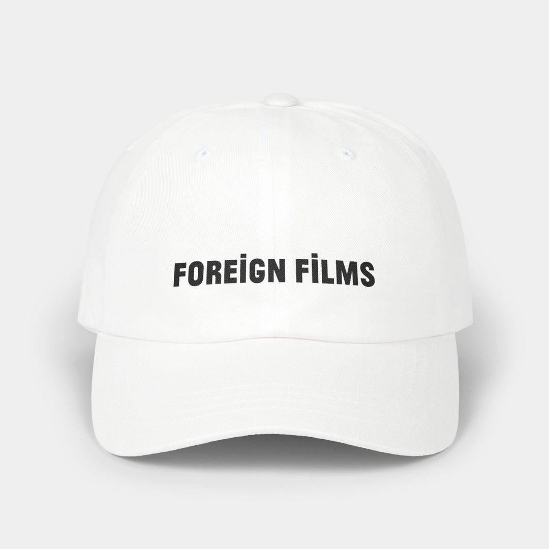FOREIGN FILMS Cap (black Embroidery) - Etsy