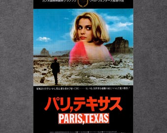 Ultra Rare PARIS TEXAS Original 1985 Japanese Chirashi Movie Handbill Poster Dir. Wim Wenders