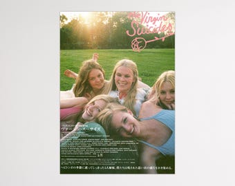 THE VIRGIN SUICIDES — Rare Vintage 2000 Japanese Chirashi Movie Poster Sofia Coppola and Kirsten Dunst