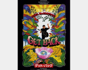 Paul McCartney/The Beatles GET BACK — Rare Vintage 1991 Japanese Chirashi Movie Poster