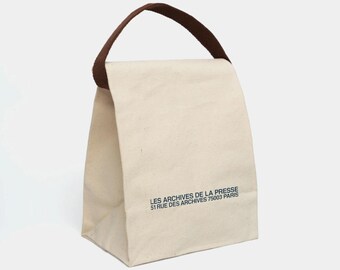 Les Archives De La Presse Printed Canvas Pastry Bag