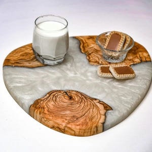 Resin and Olive Wood Charcuterie Board,  Wooden Cutting Board, Epoxy Serving Board, Serving Platter, New Home Gifts, Christmas Gifts