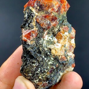 Glistening Red Zircon Crystal Raw Natural Specimen,  83 Gram