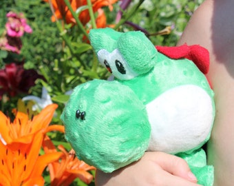 Yoshi sewing pattern, Little green dinosaur, dragon, plushie, stuffed animal,  downloadable pdf, great gift for a boy! Hand Drawn.