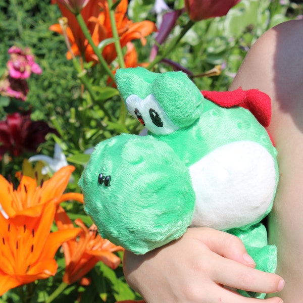 Yoshi sewing pattern, Little green dinosaur, dragon, plushie, stuffed animal,  downloadable pdf, great gift for a boy! Hand Drawn.