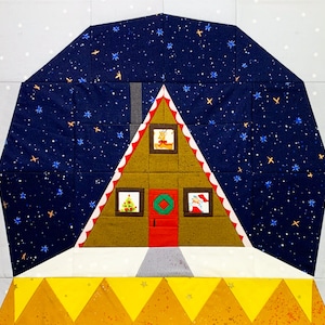 Schnee Ort wie zu Hause Quilt Block