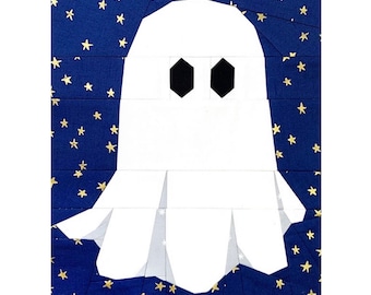 Spooky Squad Ghost Quilt Block FPP Pattern
