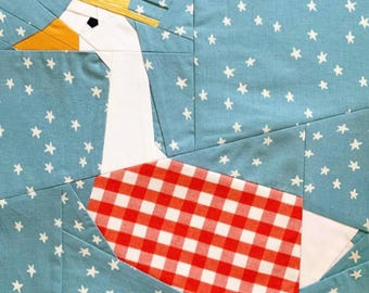 Porch Goose Quilt Block FPP Pattern