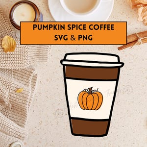 Pumpkin Spice Clipart - Pumpkin Spice svg, Pumpkin Spice png, Pumpkin Spice Geschenke, Gemütliche Saison png, Niedliche Herbst Clipart, Kaffee Liebhaber Clipart