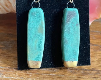 Blue Stone Ceramic Earrings, Jewelry, Mother's Day gift