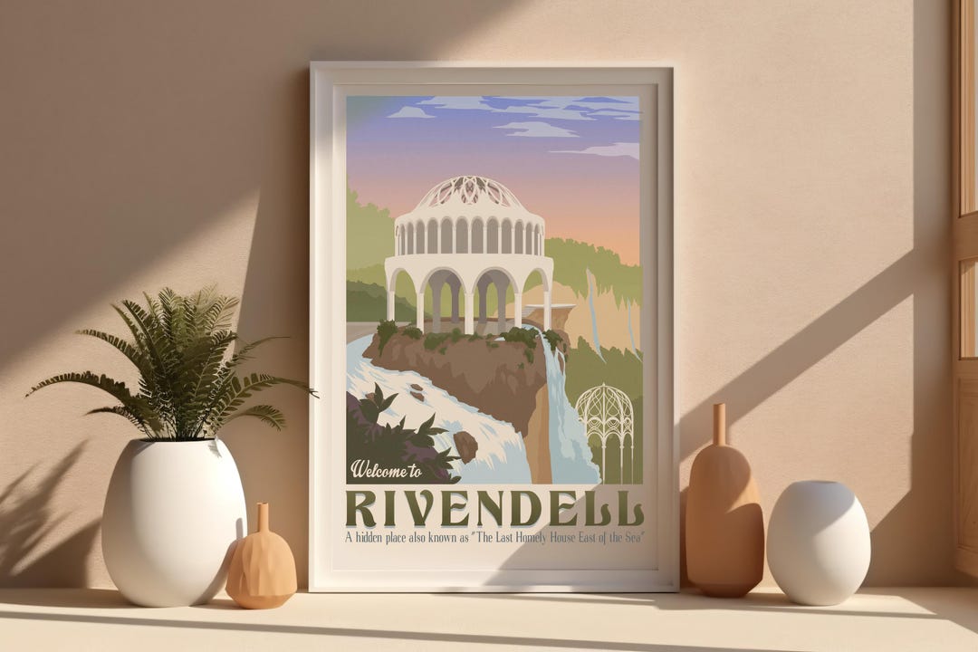 Lord of the Rings Printable PDF, LOTR Rivendell Retro Middle Earth ...