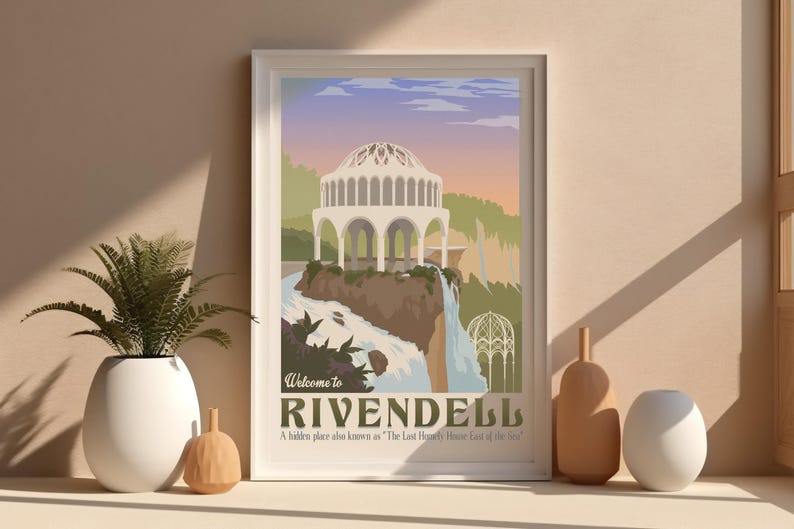Lord of the Rings Printable PDF, LOTR Rivendell Retro Middle Earth ...