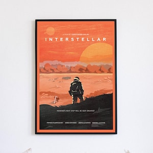 Interstellar Movie Poster Printable PDF, Interstellar by Christopher Nolan Digital Wall Art, Home Wall Decor, Birthday Gifts